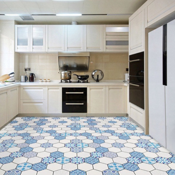 1MÉT decal dán nền nhà, sàn nhà Ô NGŨ GIÁC HOA HS2003