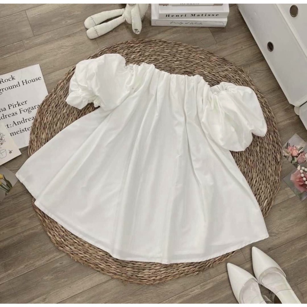 Áo trễ vai nữ bánh bèo- tay phồng xa hoa form rộng chất vải đẹp thời thượng A678 Nội Y Xanh hàng đẹp trendy - nội y xanh