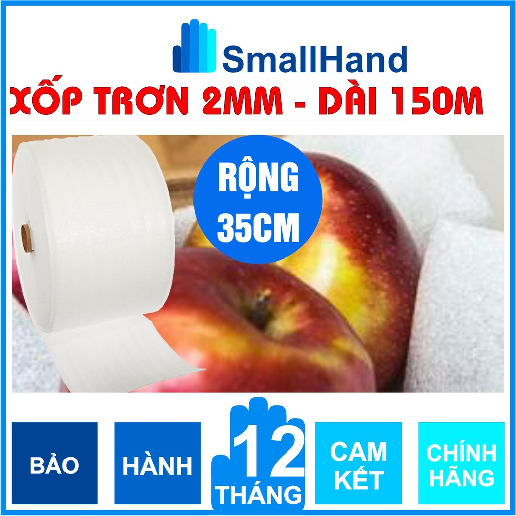 [Cuộn 150m x 35cm] Xốp trơn chống sốc 2mm lót bọc hàng hóa – Màng xốp Foam dùng lót nền trong thi công sàn gỗ