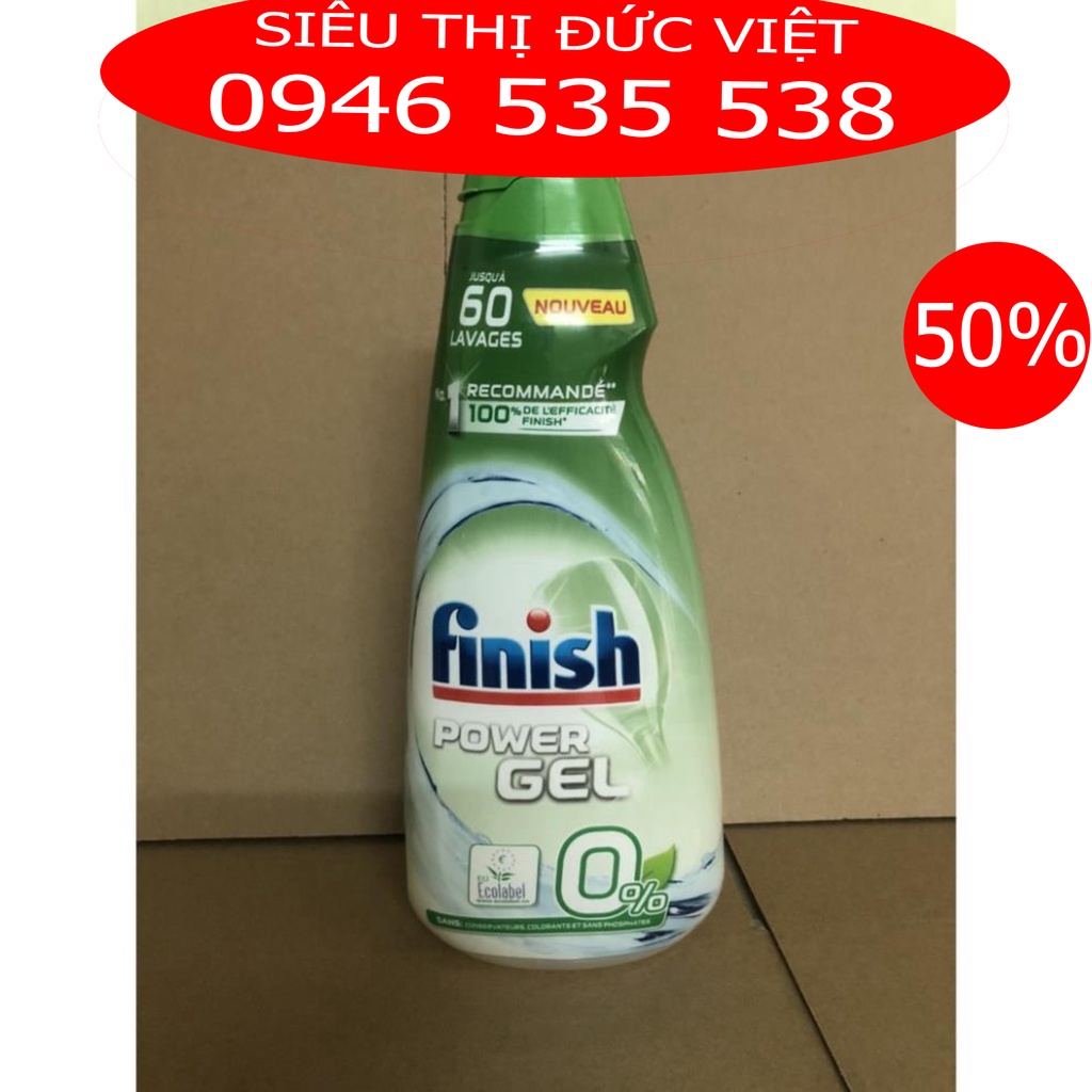Gel rửa bát Finish Power Eco 0% 900ml - siêu thị đức việt
