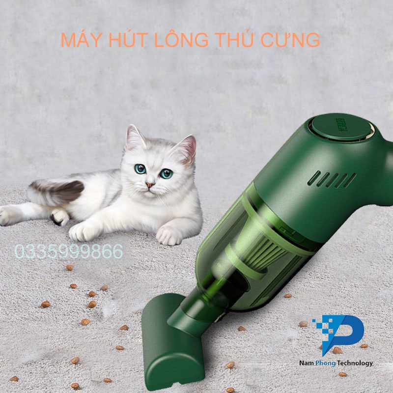 MÁY HÚT LÔNG THÚ CƯNG CẦM TAY KHÔNG DÂY HELLO LEIBO - THIẾT BỊ LÀM SẠCH SÀN NHÀ LỰC HÚT 8000PA