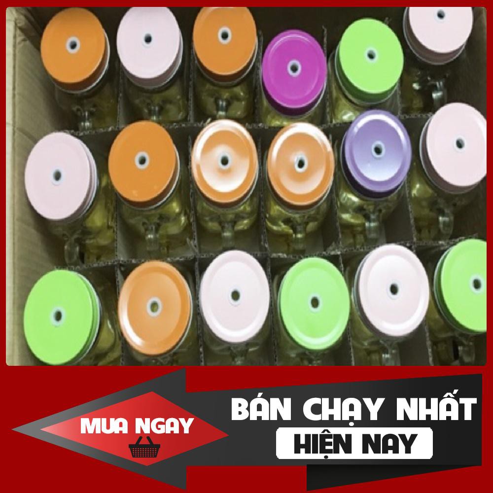 [Hot] ( Chọn màu) LY QUAI THUỶ TINH CÓ ỐNG HÚT 480ml