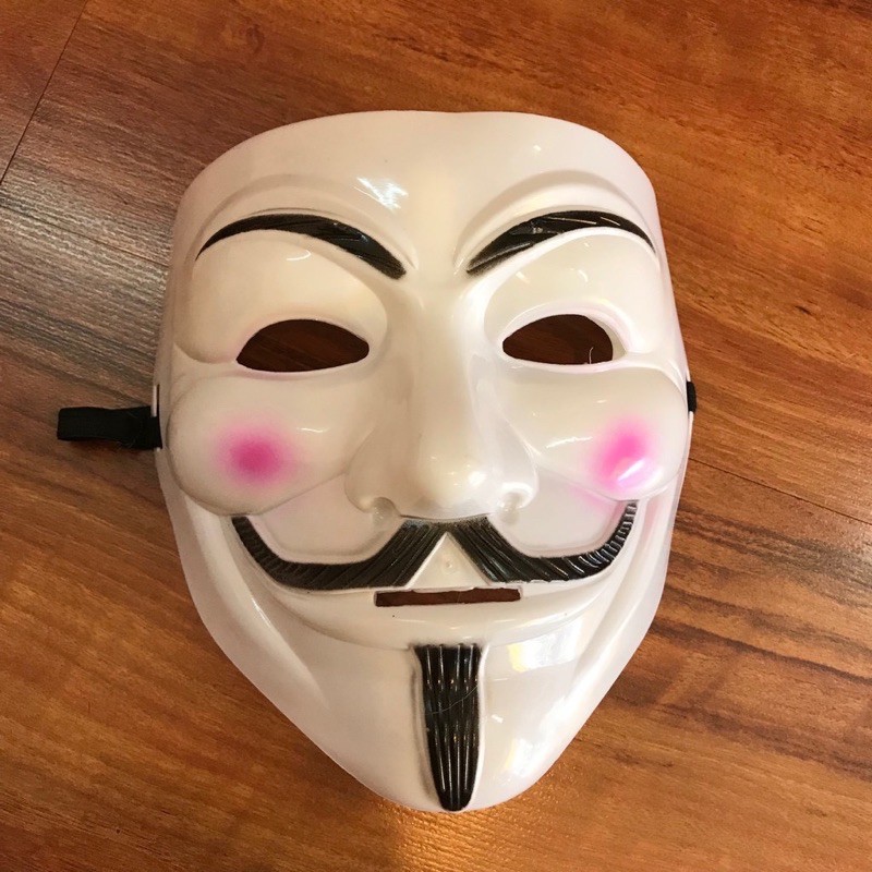 Mặt nạ Hacker vàng bóng, bạc bóng, đen, trắng, mặt nạ Halloween hàng đẹp bao chất lượng