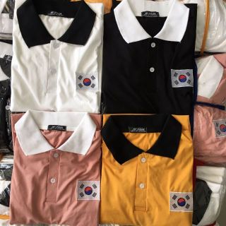 Áo Polo tay lỡ thêu cờ...