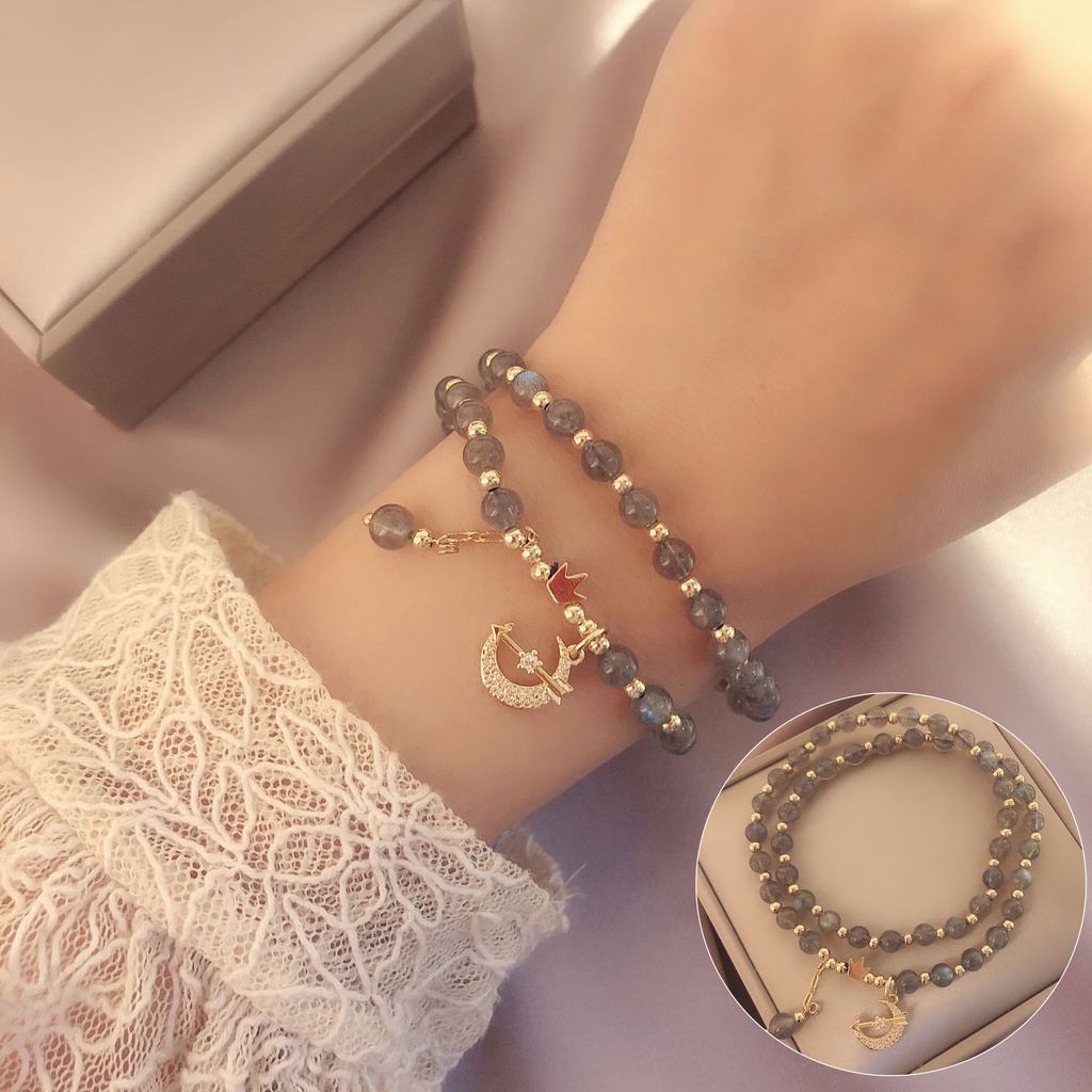 [Hàng Mới Về] Vòng Đeo Tay Đính Pha Lê 4mm Dành Cho Nữ