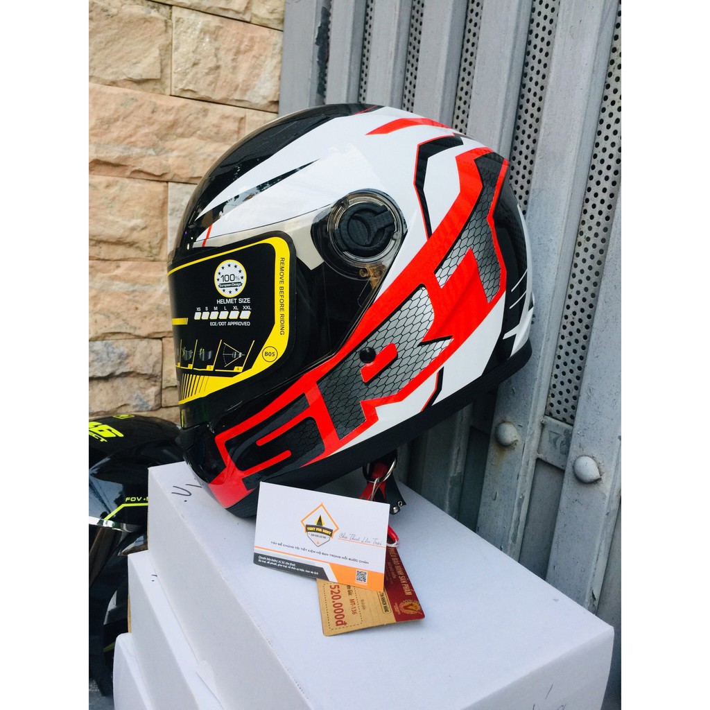 Nón bảo hiểm Full face Asia mt136 chim ngỗng xanh + đuôi gió + sừng batman