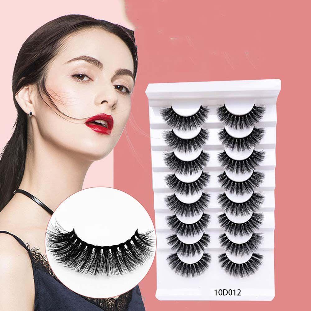 MOCHO Set 8 Cặp Lông Mi Giả 3D Tự Nhiên Thời Trang