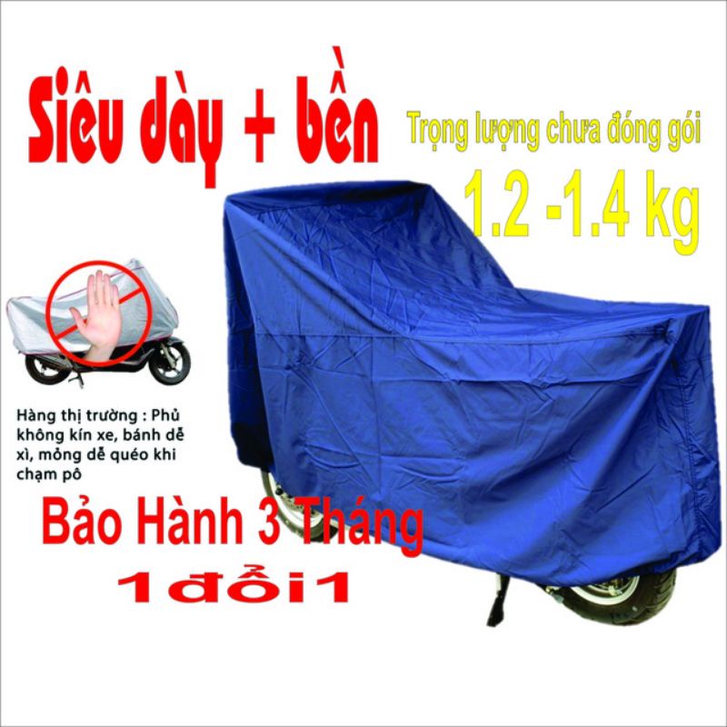 Bạt Phủ Trùm Xe Máy Che Mưa Nắng Các Dòng Xe Thông Dụng Hiện Nay - Hàng Xuất Khẩu - BatXeMay-XD (Nhiều màu)