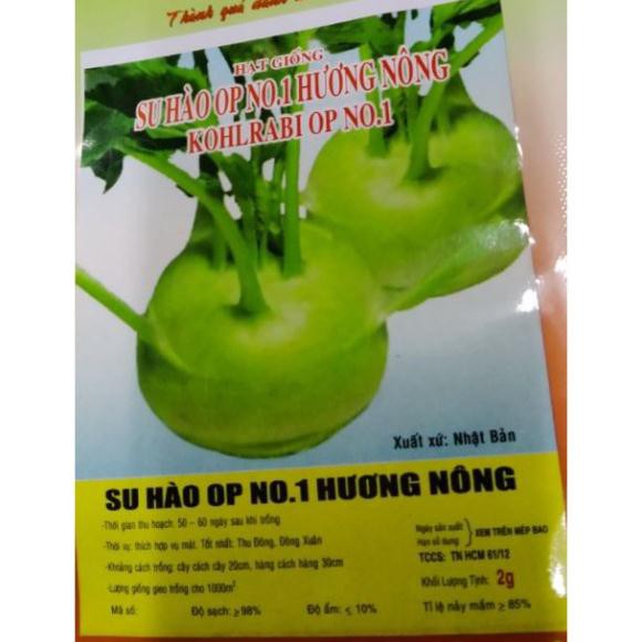 HẠT GIỐNG CỦ SU HÀO OP XANH - GÓI 2 GRAM