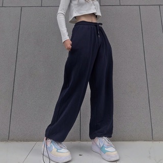 Quần nỉ trơn jogger ulzzang chất nỉ da cá