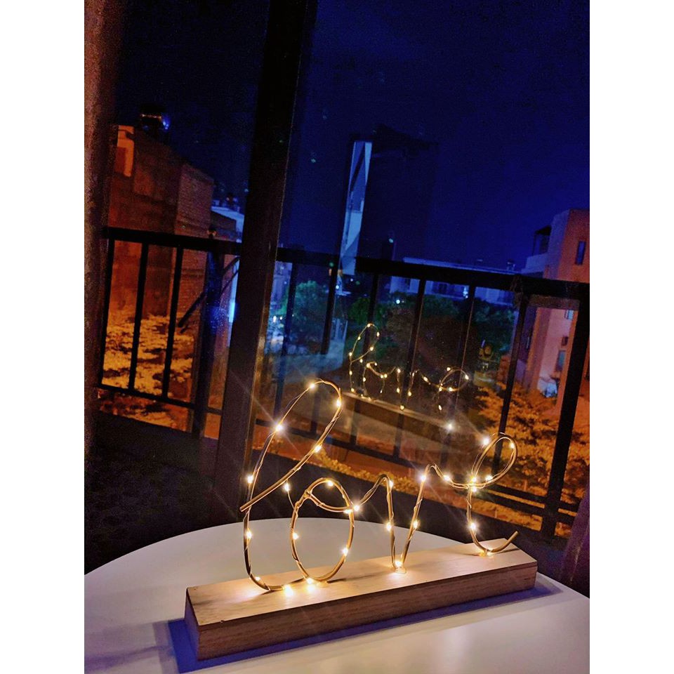 Đèn led dây chữ LOVE - HOME, đèn trang trí.
