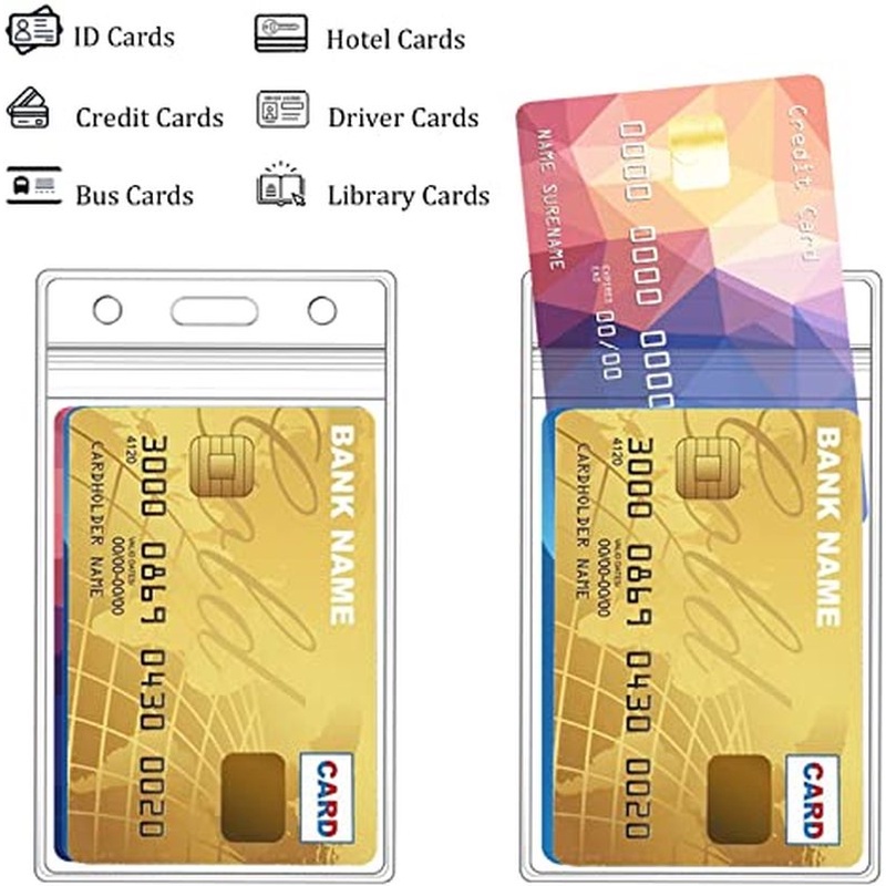 Set 1/5 Túi Đựng Thẻ Trong Suốt Chống Thấm Nước Tiện Dụng