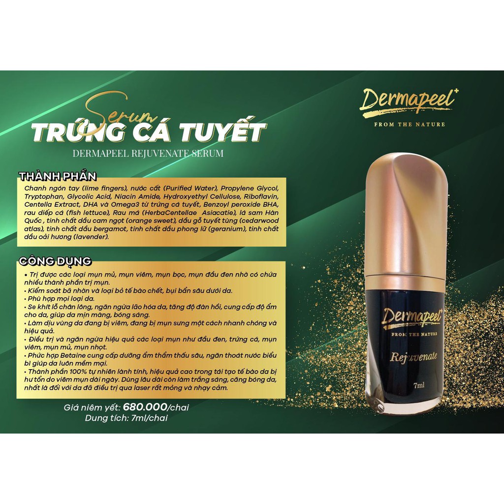 Serum Trứng Cá Tuyết Dermapeel+ 7ml - Sạch Mụn - Kiểm Soát Nhờn - Se Khít Lỗ Chân Lông - Chống Lão Hóa - Trắng Sáng | BigBuy360 - bigbuy360.vn