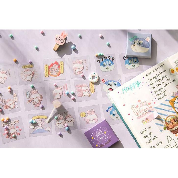 Bộ 45 Sticker Trong Suốt Mèo Xinh Và Ngựa Unicorn E76