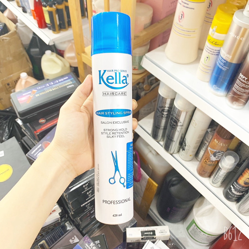 KEO XỊT CỨNG VÀ GIỮ NẾP TÓC KELLA 420ml