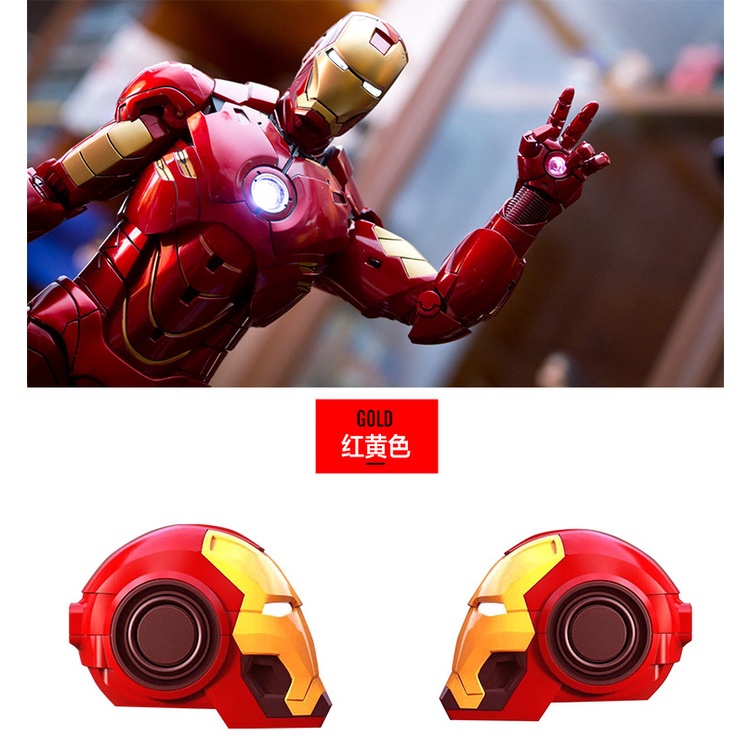 Loa Bluetooth Iron Man Tiêu chuẩn âm trầm cao với đèn LED / Loa sáng tạo chất lượng cao / Loa không dây