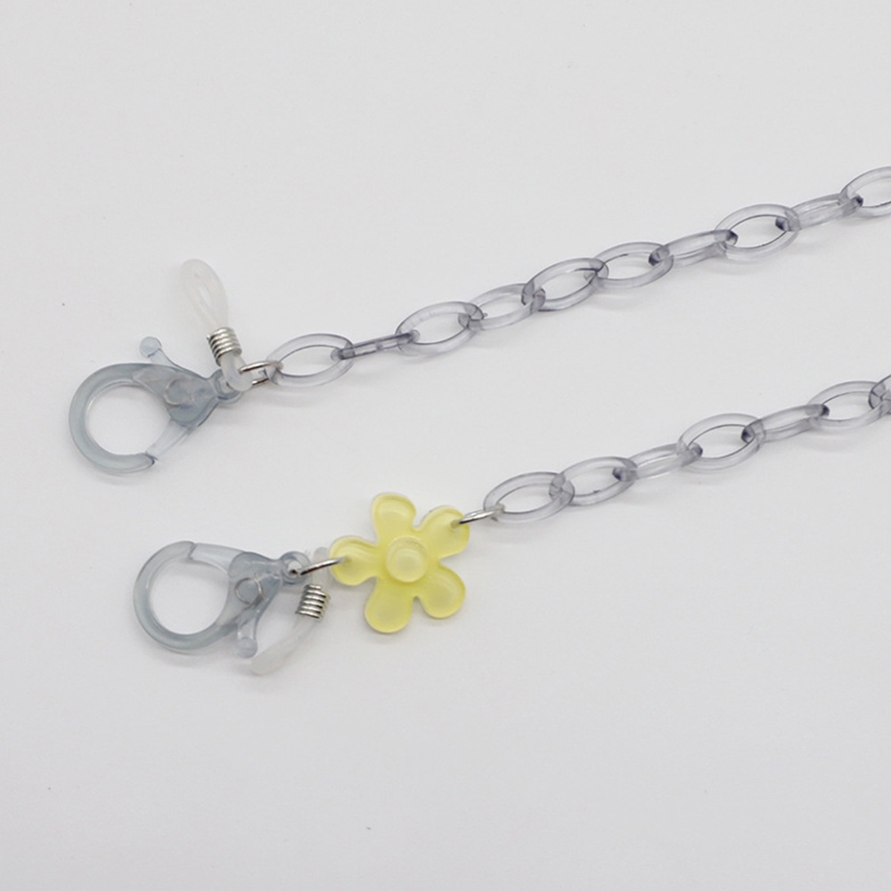 Dây Đeo Mắt Kính Chống Thất Lạc Bằng Acrylic Họa Tiết Hoa Hoạt Hình Dễ Thương