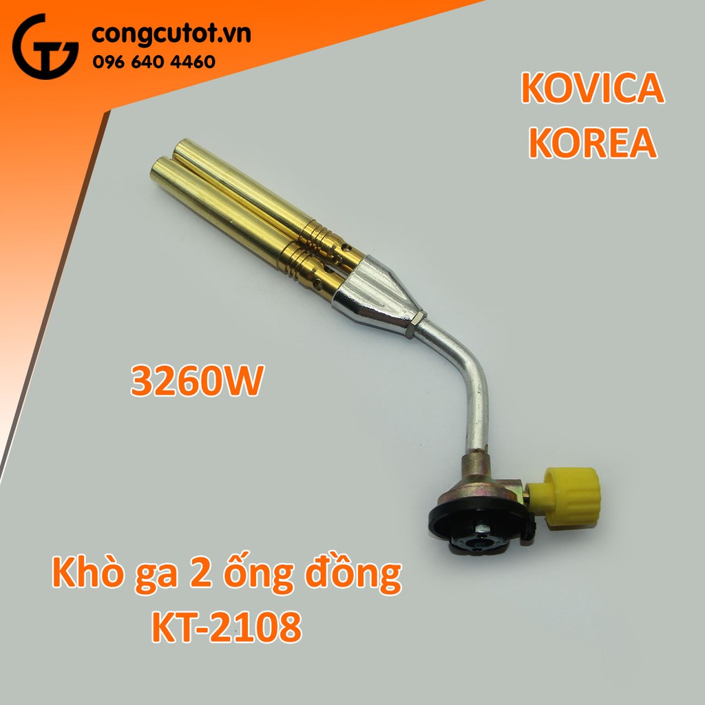 Khò ga đôi KT-2108 hai vòi đồng chuyên thui nhanh