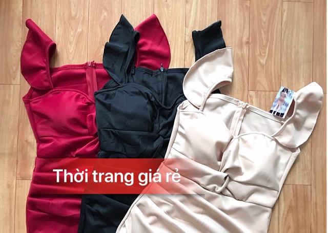 ĐẦM DỰ TIỆC BODY ÔM SÁT NÁCH XOẮN BÈO NGỰC XẺ ĐÙI GIÁ RẺ
