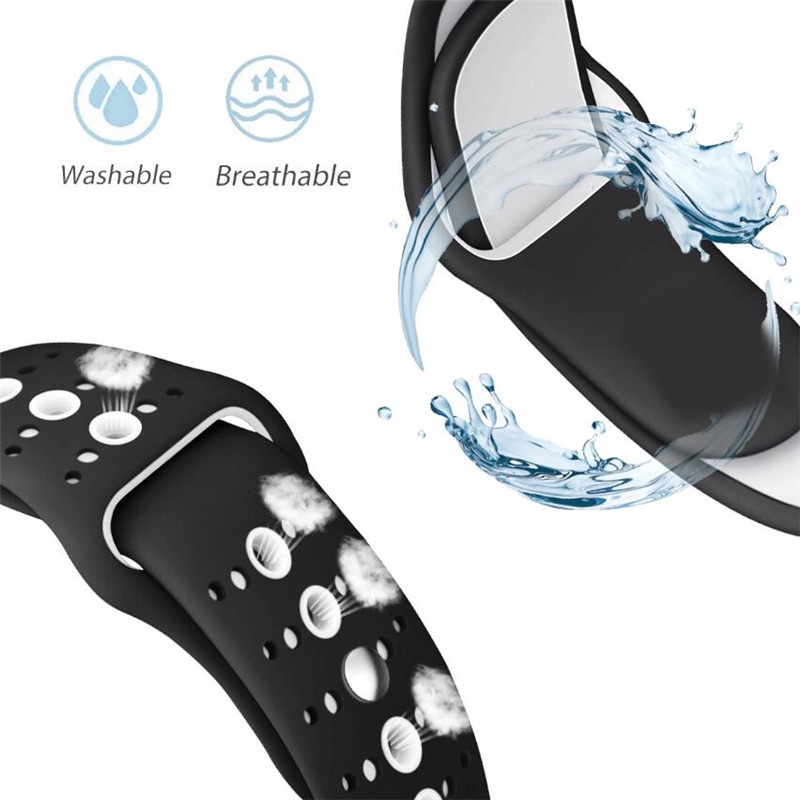 Dây đeo silicon thể thao cho đồng hồ thông minh Smart Watch 7 6 Se 5 4 41mm 45mm 42mm 40mm 44mm