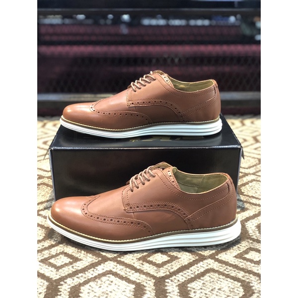 Giày tây da nam cao cấp, giày công sở nam Cole Haan chính hãng - Màu nâu, Size 40, 42