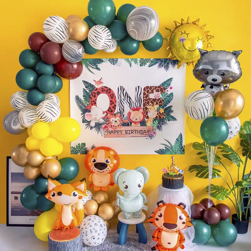 Bóng bay hình con vật dễ thương trang trí sinh nhật thôi nôi đầy tháng bé trai bé gái HAPPYKID BBHCV