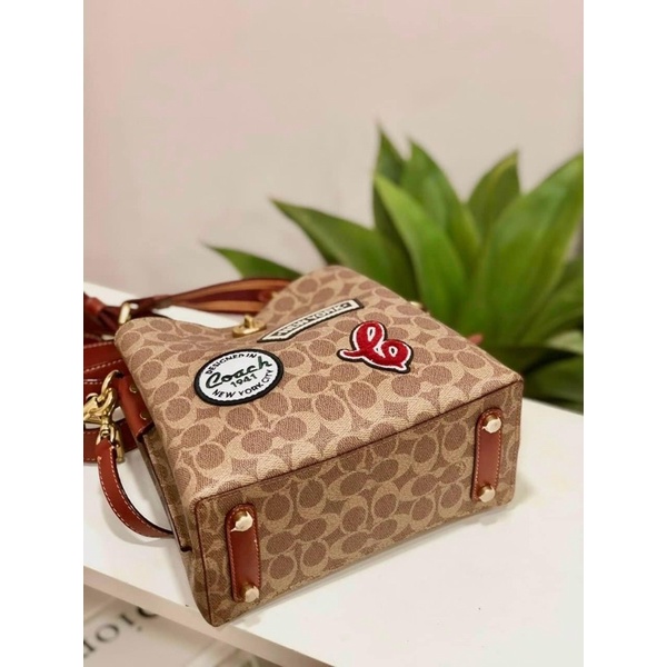 Túi Coach Bucket willow hoạ tiết C6868 sale