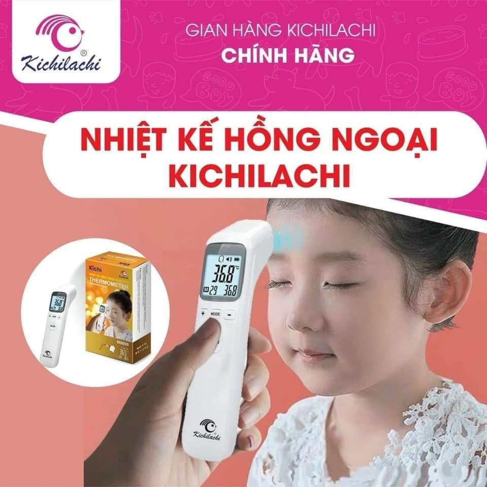 [Bảo Hành 12 Tháng] Nhiệt Kế Điện Tử Hồng Ngoại Kichilachi Đo Trán Và Nhiệt Độ Phòng Cho Bé.