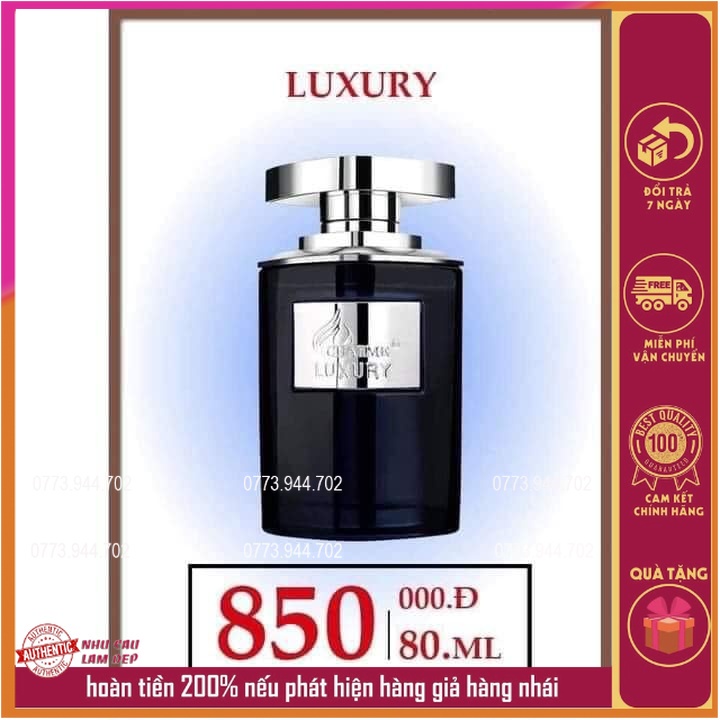 (Giao Hỏa Tốc) Mẫu Mới - Nước Hoa Luxury 80ml Dành Cho Nam Chính Hãng 𝐂har.me