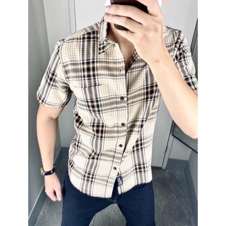 Sơ Mi Cộc Tay Kẻ 4 Màu