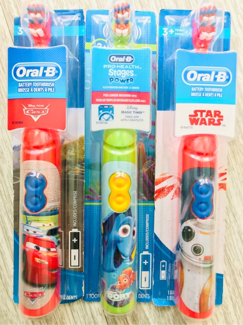 [Mã 267FMCGSALE giảm 8% đơn 500K] Bàn chải pin Oral-B trẻ em từ 3 tuổi