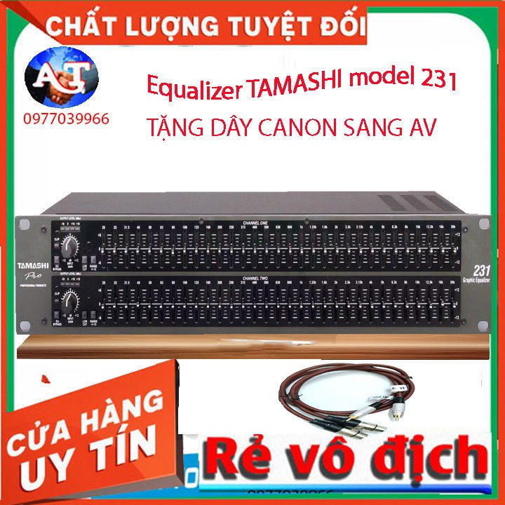 [Mã ELHACE giảm 4% đơn 300K] [kem dây canon dây av] Đầu lọc xì Equalizer tamshi 231 vang karaoke