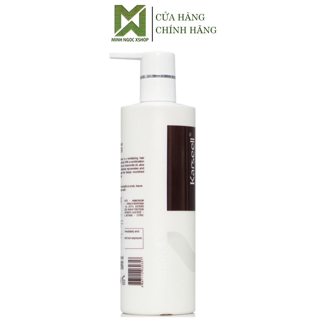 Dầu xả dưỡng tóc KARSEELL Maca 500ml phục hồi siêu mượt chuẩn salon tại nhà