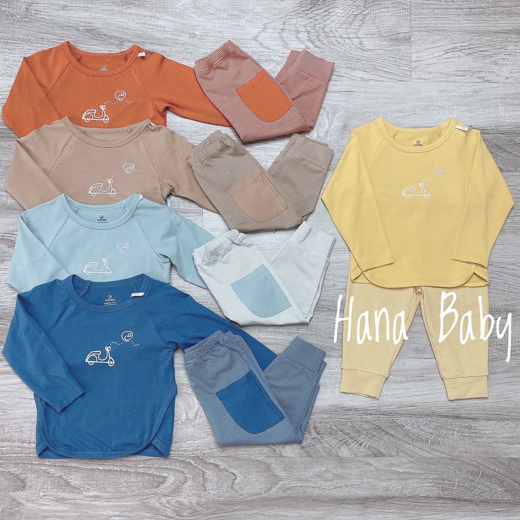 Bộ dài tay thu đông cho bé Bu Baby- Kyomi Vespa