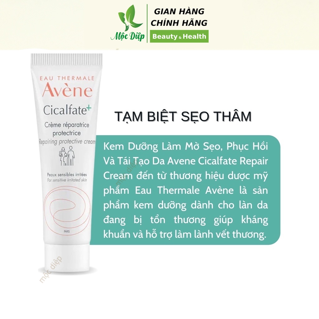 Kem dưỡng ẩm phục hồi da Avene Cicalfate + Repairing Protective Cream 100ml - Mộc Diệp