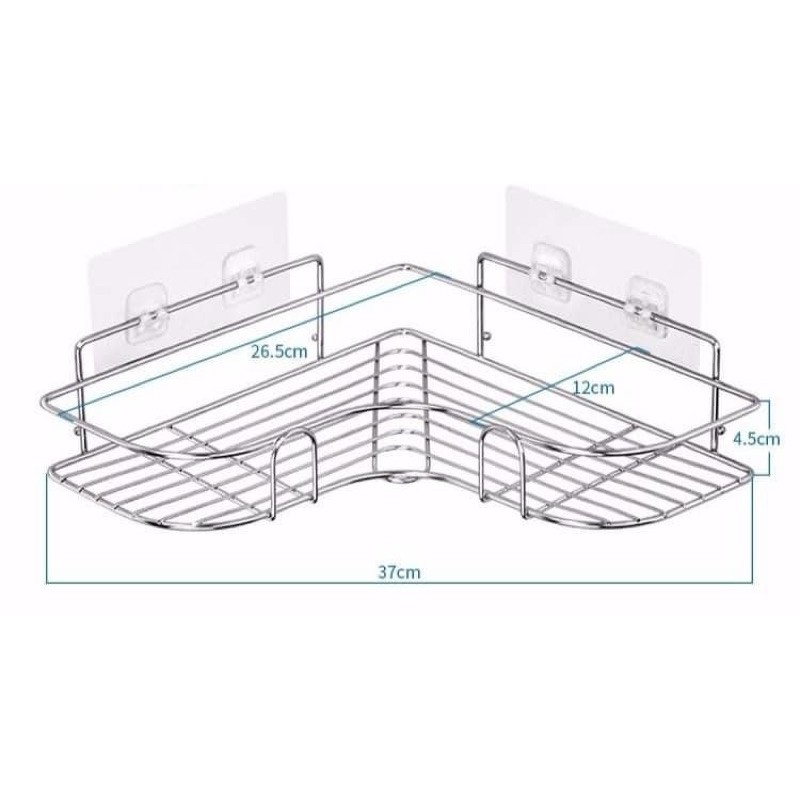 Kệ góc inox sáng trắng