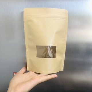 Sale - 1KG Túi zip giấy kraft cửa sổ nhỏ 15x22cm (90-92 chiếc)