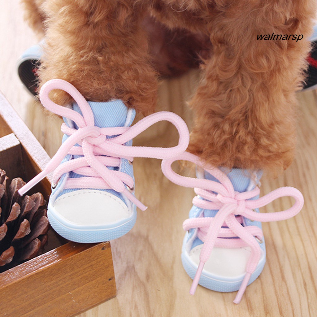 Set 4 Giày Sneaker Thoáng Khí Chống Trượt Cho Thú Cưng
