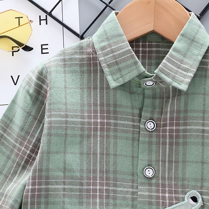 sunnyღ Áo Sơ Mi Caro Dài Tay Cho Bé Trai