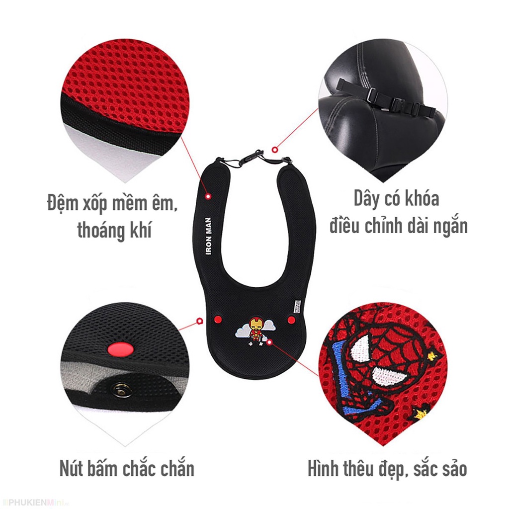 Bộ dây đai thắt an toàn cột vào ghế cho bé đi ô tô xe hơi chống vướng mặt cổ, gù lưng trẻ em