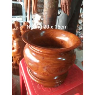 Bát nhang gỗ hương ngang 20cm