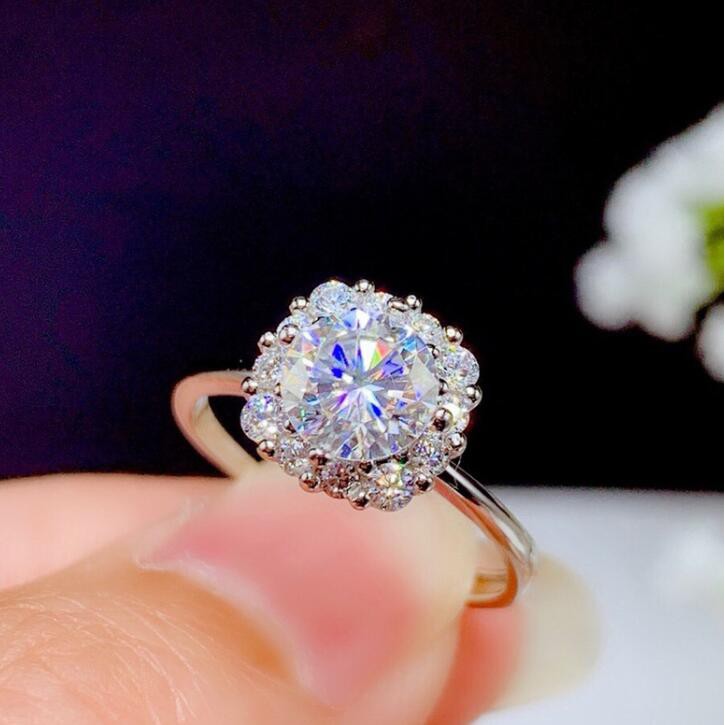 Thời trang Square Bag Ring Mạ điện PT950 Vòng kim cương carbon cao cho phụ nữ