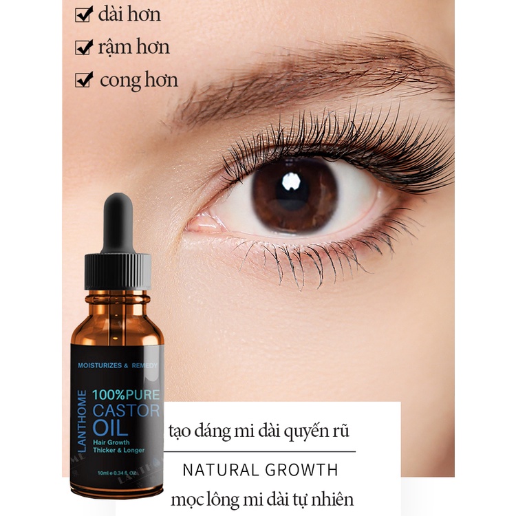 Tinh Chất Mọc Mi 10ML Kích Thích Mọc Lông Mi Làm Dày Lông Mi Nhanh Tự Nhiên Nuôi Dưỡng Mi Dài Và Cong