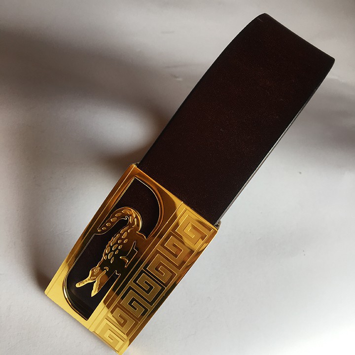 [HÀNG CHẤT] dây nịt nam thắt lưng da doanh nhân cao cấp thời trang khóa mạ vàng 24k