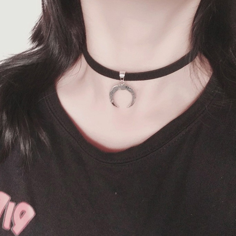 Vòng Cổ Choker Dây Nhung Đen Phối Ren Phong Cách Gothic Cổ Điển Dành Cho Nữ