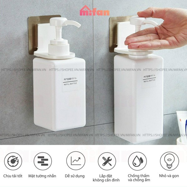 Móc Dán Tường Treo Chai Dầu Gội Đầu, Sữa Tắm, Nước Rửa Tay đa năng siêu chịu lực