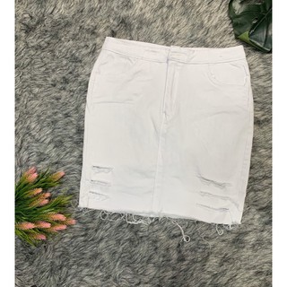 Chân váy kaki phối rách(có quần trong)