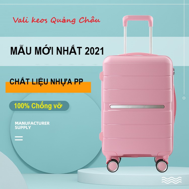 Vali nhựa PP cao cấp 100% chống vỡ size 20 inch 24 inch 28 inch