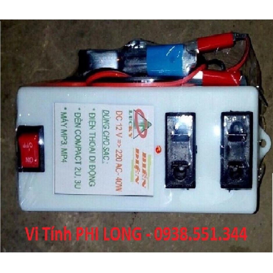 Bộ đổi điện 12V sang 220V - 40w.