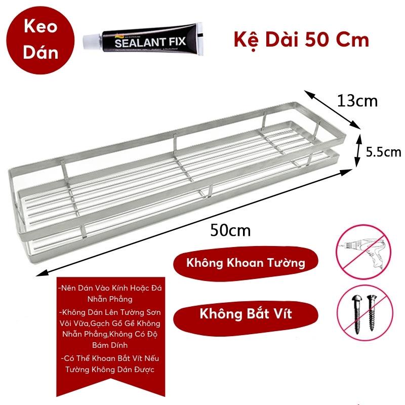 Kệ Gia Vị Inox Cao Cấp Dán Tường (Không Cần Khoan Tường).Giá Để Gia Vị Inox 304 Tiện Lợi